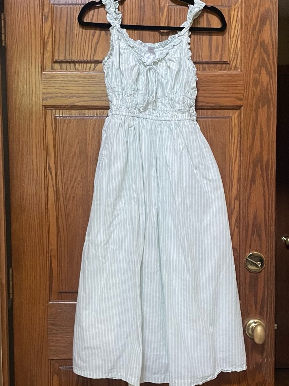 Old Navy Striped Sage Maxi Dress Sleeveless Women’s Size XS